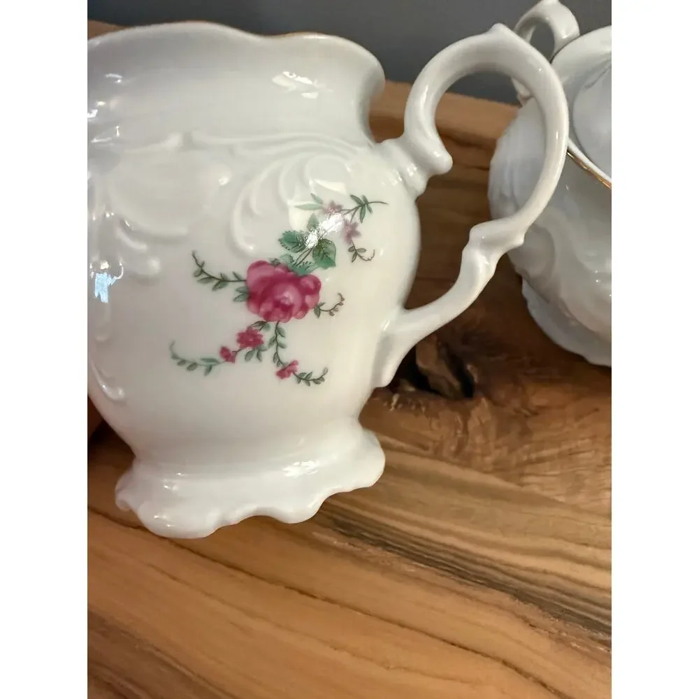 VINTAGE Porcelain Creamer & Covered Sugar Royal Kent